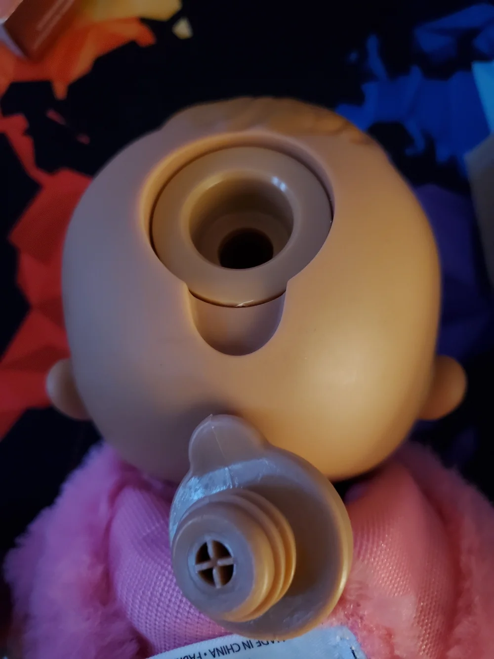 Pink Hooded Plush Baby Doll with Tears and A Pacifier